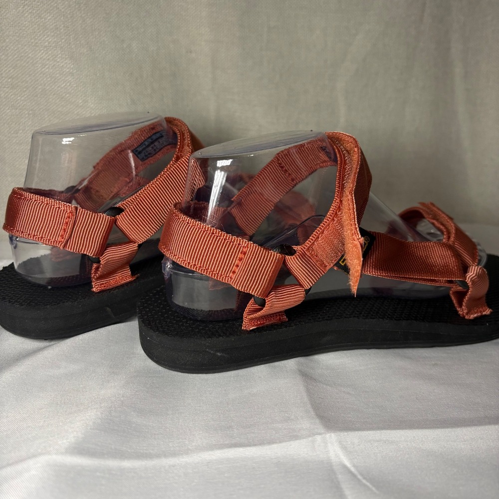 Teva Original Universal Burnt Orange Sandals Womens 9 1003987 Rust Strappy EUC - Picture 4 of 9